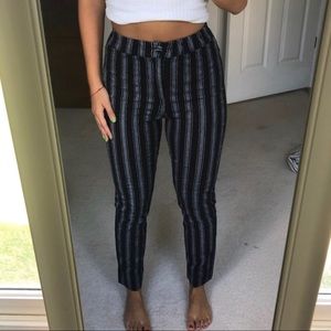 brandy melville skinny striped pants!
